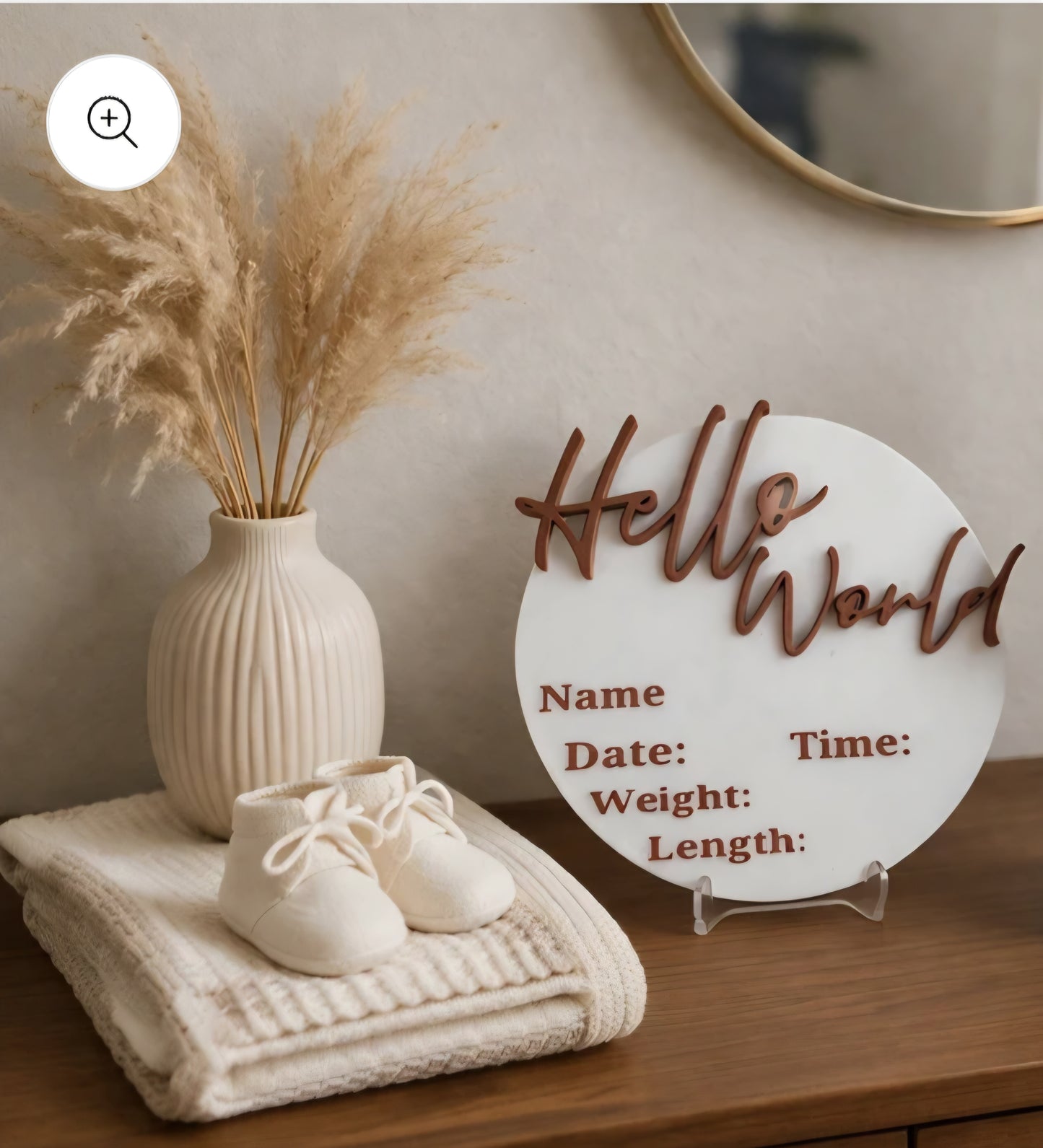 HELLO WORLD BIRTH PLAQUE